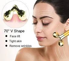 Face Roller Massager 24k Gold For Soft Glowing Skin Pack Of 1-thumb3