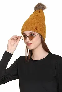 G BULL Women's Baby Soft Winter Cap(GSB50MUSTARD)-thumb3