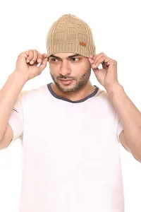 G BULL Acrylic Winter Solid Cap for Men(GMCAP501CAMEL)-thumb4