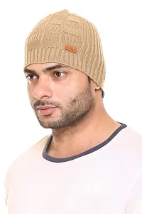 G BULL Acrylic Winter Solid Cap for Men(GMCAP501CAMEL)-thumb3