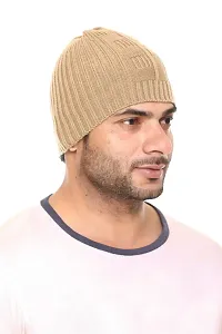 G BULL Acrylic Winter Solid Cap for Men(GMCAP501CAMEL)-thumb2