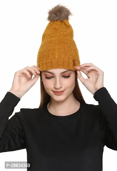 G BULL Women's Baby Soft Winter Cap(GSB50MUSTARD)-thumb3