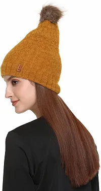 G BULL Women's Baby Soft Winter Cap(GSB50MUSTARD)-thumb1