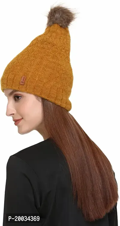 G BULL Women's Baby Soft Winter Cap(GSB50MUSTARD)-thumb2