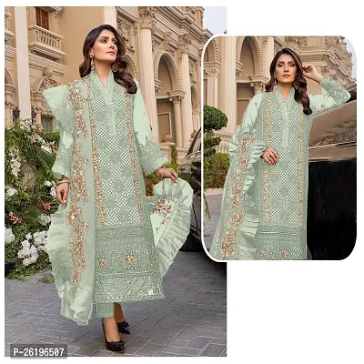 Latest Pakistani Attractive Georgette Dress Material With Dupatta-thumb0