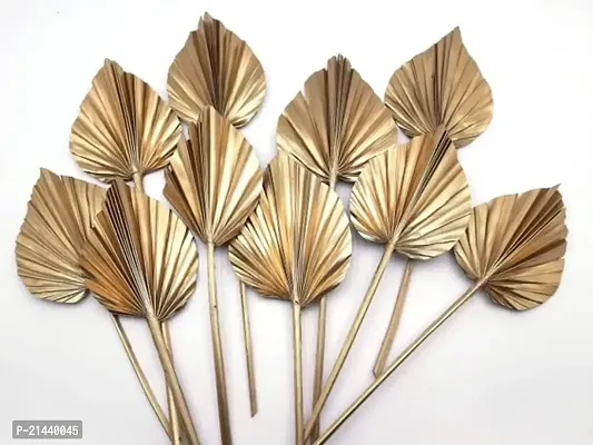 ROYAL SAPPHIRE Dried Palm Spear Stems - Set of 6 Golden Color