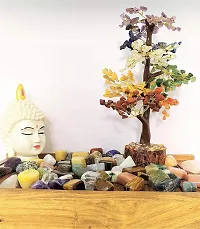 ROYAL SAPPHIRE Amos Crystal Vastu Original Seven Chakra Bonsai Tree for Healing Energy Meditation Spiritual Good Vibes, Yoga Energy Money 300 Beads - Gold Wire-thumb3