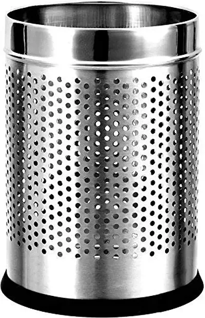 ROYAL SAPPHIRE Stainless Steel Perforated Open Dustbin (10l) (8x8x13)