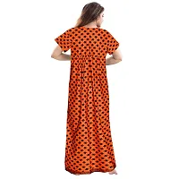 Fashion Fit Women's Pure Cotton Printed Front Zipper Comfortable Long Maxi Nightdresses ( Pack of 2 PCs.)-thumb4