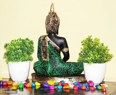 FoAr Angle Resin Meditating Sitting Buddha Idol Statue for Good Luck, Home Decor, Living Room, Bedroom, Table Decorations-thumb2