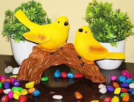 FoAr Angle Polyresin Handcrafted Cute Love Birds Sitting on Branch of Tree Statue-thumb3