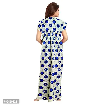 FASHION FIT Women's 100% Cotton Printed Regular Maxi Maternity Wear Sleepwear Nightdresses ( Pack of 2 PCs.)-thumb3