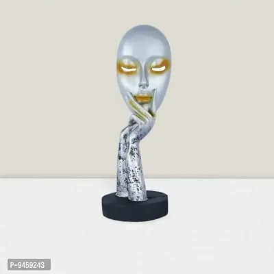 Thinking Lady Face Abstract Idols for Home Decor Living Room Office Desk Table Outdoor Resin Statue Feng Shui Vastu Idol Showpieces (Design 2)