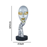 Thinking Lady Face Abstract Idols for Home Decor Living Room Office Desk Table Outdoor Resin Statue Feng Shui Vastu Idol Showpieces (Design 2)-thumb1