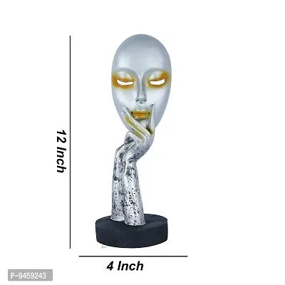 Thinking Lady Face Abstract Idols for Home Decor Living Room Office Desk Table Outdoor Resin Statue Feng Shui Vastu Idol Showpieces (Design 2)-thumb2