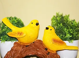 FoAr Angle Polyresin Handcrafted Cute Love Birds Sitting on Branch of Tree Statue-thumb4