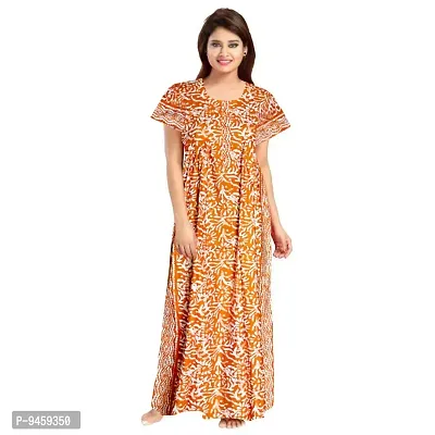 FASHION FIT Women's Cotton Printed Attractive Maternity Wear Comfortable Maxi Nightdresses ( Combo Pack of 2 PCs.)-thumb4