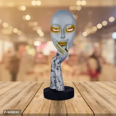 Thinking Lady Face Abstract Idols for Home Decor Living Room Office Desk Table Outdoor Resin Statue Feng Shui Vastu Idol Showpieces (Design 2)-thumb5