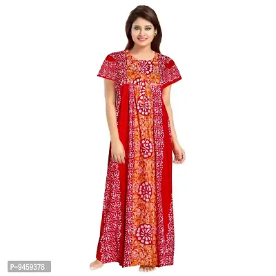 FASHION FIT Women's Cotton Printed Attractive Maternity Wear Comfortable Maxi Nightdresses ( Combo Pack of 2 PCs.)-thumb2