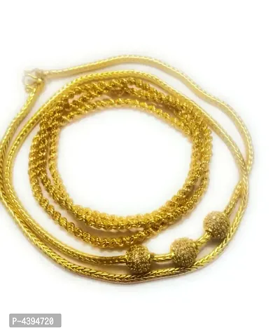 Sri Sai Micro Plated Combo Mogapu Chain(24Inches)  Rope Chain (18Inches) For Women Set Of 2