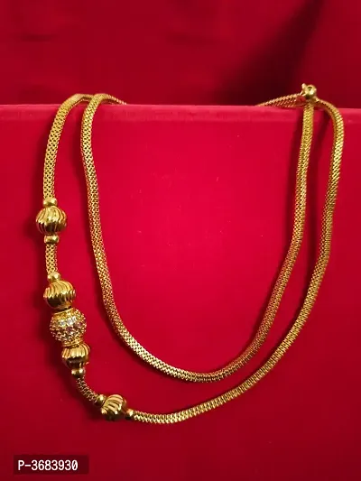 Sri Sai Micro Plated Mogapu Chain for women(24 inches)