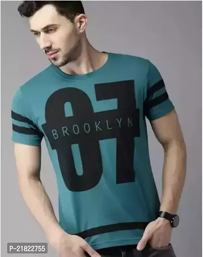 Classic Cotton Blend Printed Tshirt for Men-thumb0