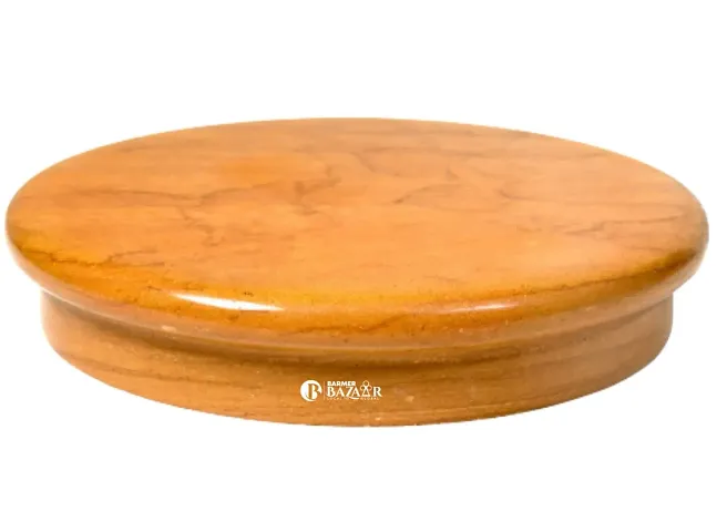 Barmer Bazaar Chakla, Yellow marble roti Maker, Phulka Maker, marble chakla for kitchen, Ring Base Rolling Board, Handmade Roti Maker, Anti-Skid Bottom, 9 Inch Diameter, hapati Maker for Home  Kitchen