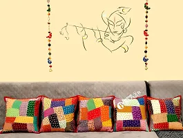 BARMER BAZAAR Cut Patch Work Hand Stitched Cushion Cover Without Cushion Filler 16 x 16 (Cotton 01)-thumb4