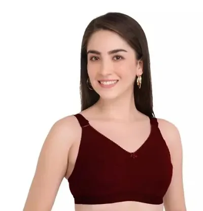 BELLA BEAUTY Women's Blend Non-Padded Wire Free T-Shirt Bra(BRA-01)