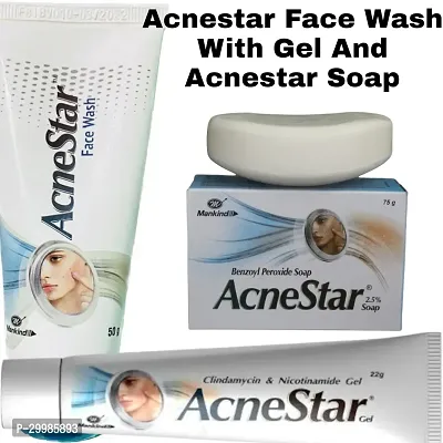 Acnestar Face Wash With Gel And Acnestar Soap