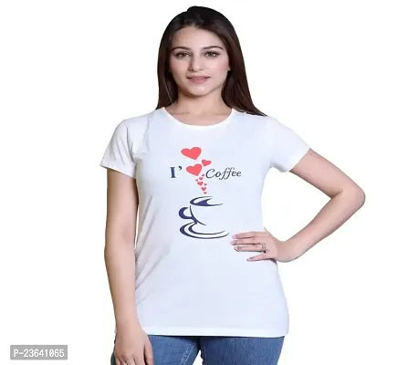 Stylish Fancy Designer Cotton Printed Round Neck T-Shirts For Women