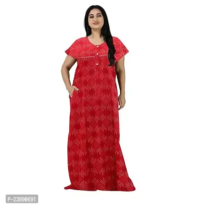 Stylish Fancy Cotton Printed Nighty For Women