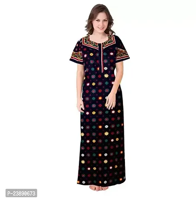 Stylish Fancy Cotton Printed Nighty For Women-thumb0