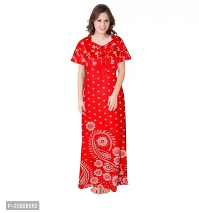 Stylish Fancy Cotton Printed Nighty For Women