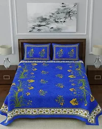 Classic Cotton Printed Bedsheet with Pillow Cover-thumb1