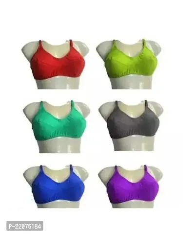 Stylish Multicoloured Hosiery Solid Bras For Women