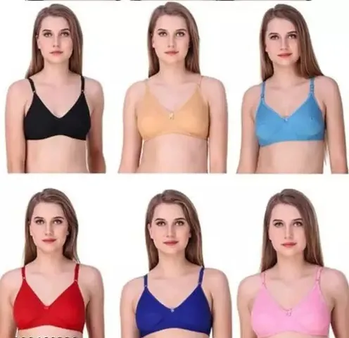 Stylish Blend Solid Bras For Women