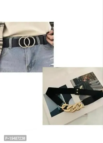 new stylish combo of belt ring belt  chain belt combo for women  girls-thumb0