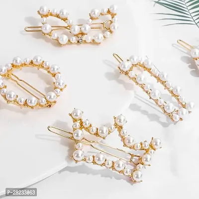 Korean pearl hair pin clip for women and girls-thumb2