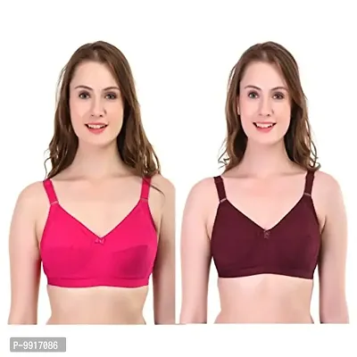 Layeba Women Non-Padded 2 Pack Combo Bra (32C) Multicolour