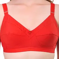 Layeba Women,s Cotton Full Coverage Plus Size B-C-D Cup Bra (D, RED, 32)-thumb3