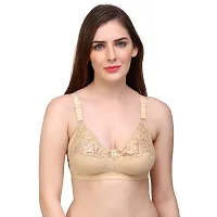 Layeba Women Full Coverage Non-Padded Half Net 3 Pack Combo (36B) Multicolour-thumb1