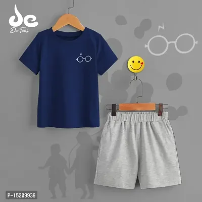 BOYS PRINTED TSHIRT WITH SHORTS-thumb0