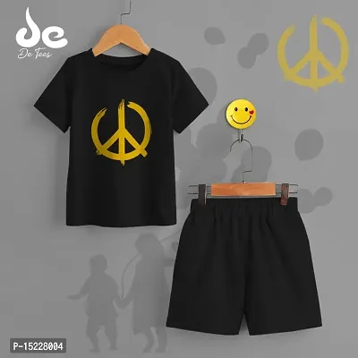 DE TEES BOYS PRINTED TSHIRT WITH SHORTS