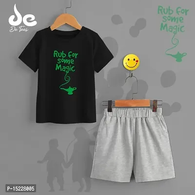 DE TEES BOYS PRINTED TSHIRT WITH SHORTS