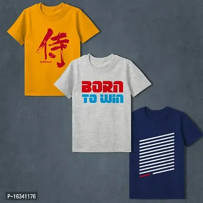 BOYS 3PCS COMBO PRINTED TSHIRT 160GSM