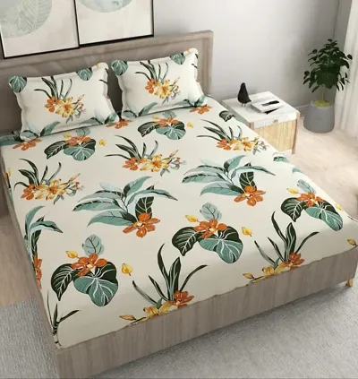 Glace Cotton Printed Double Bedsheets