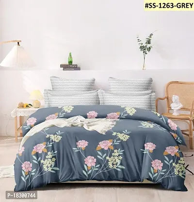 Ananya Home Product Fitzy Glace Cotton 180 TC Fitted Bedsheet Single Size Elastic Bedsheet 36x78 with 8 Inches Drop Includes 1 Pillow Cover-thumb0