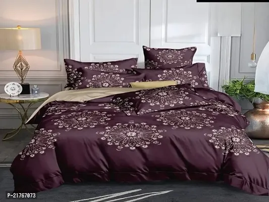 Designer Glace Cotton Bedsheet with 2 Pillow Cover