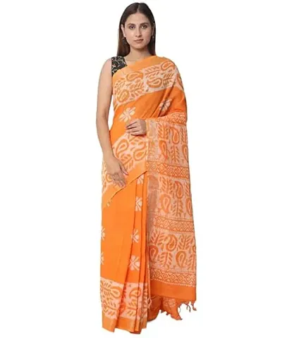 Elegant Linen Saree with Blouse piece 